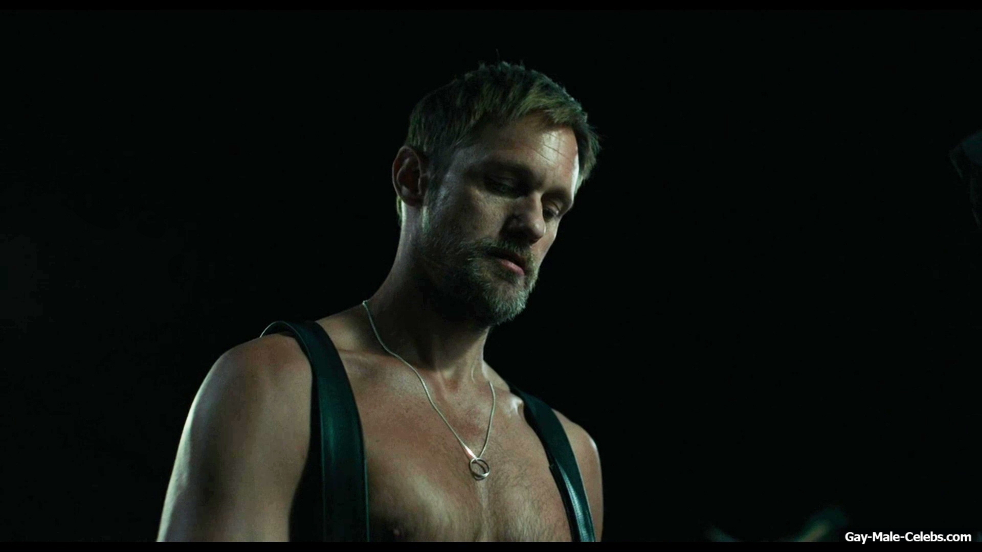 Alexander Skarsgard and Harry Melling Blowjob Scene in Pillion