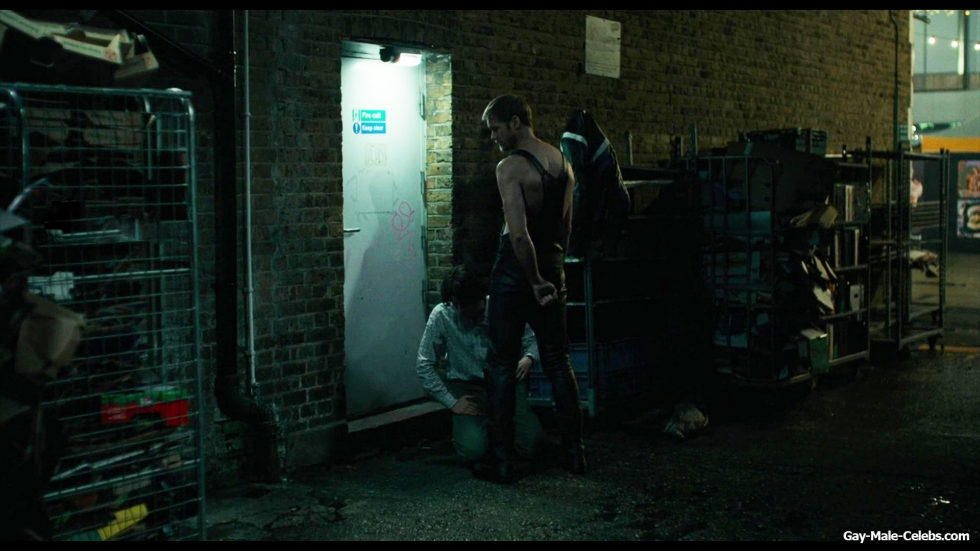 Alexander Skarsgard and Harry Melling Blowjob Scene in Pillion