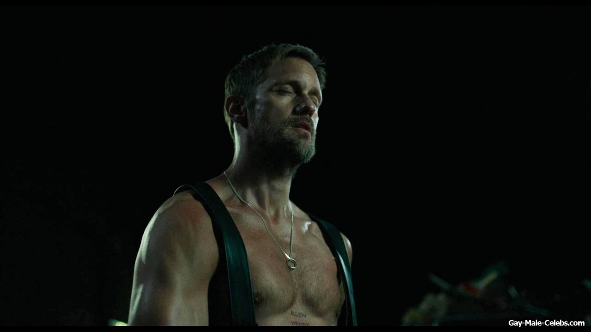 Alexander Skarsgard and Harry Melling Blowjob Scene in Pillion