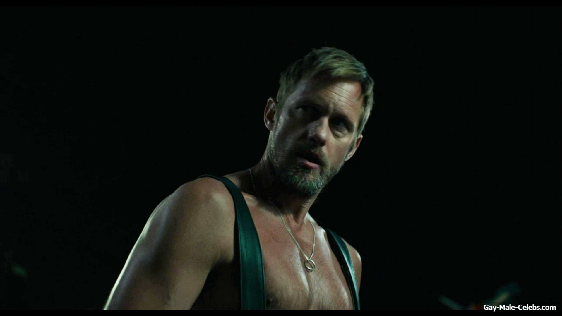 Alexander Skarsgard and Harry Melling Blowjob Scene in Pillion