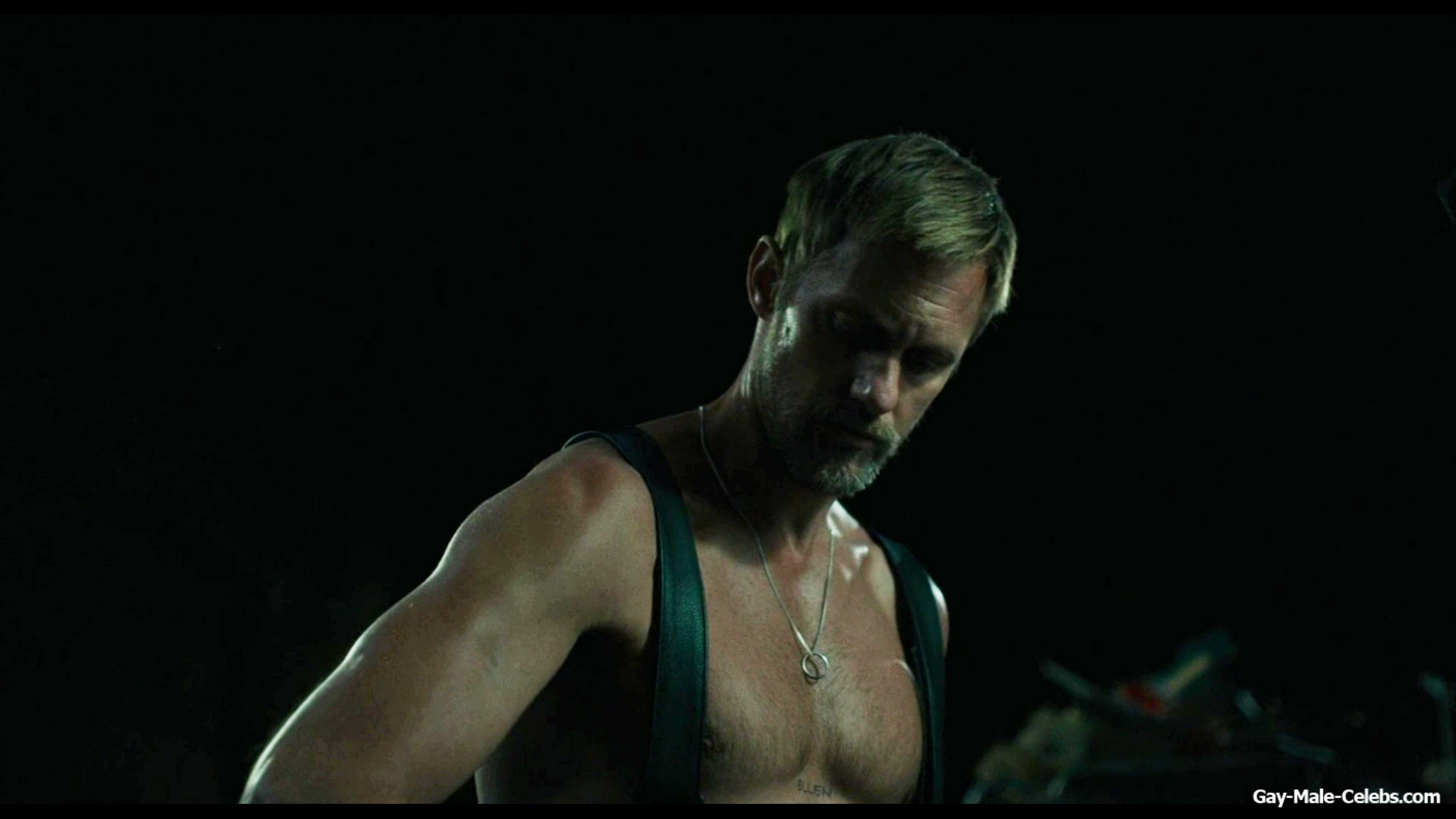 Alexander Skarsgard and Harry Melling Blowjob Scene in Pillion