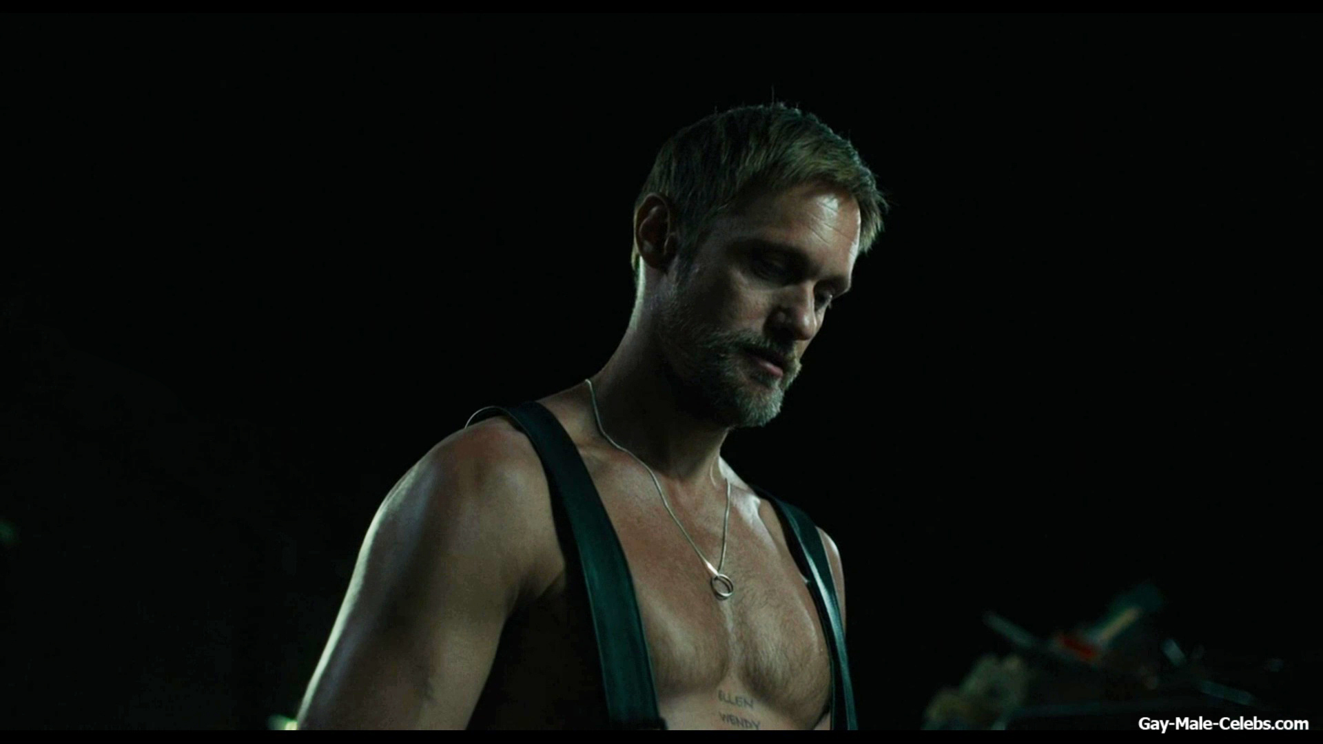 Alexander Skarsgard and Harry Melling Blowjob Scene in Pillion