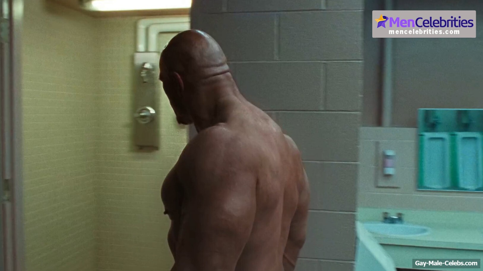 Dwayne Johnson shirtles in The Smashing Machine