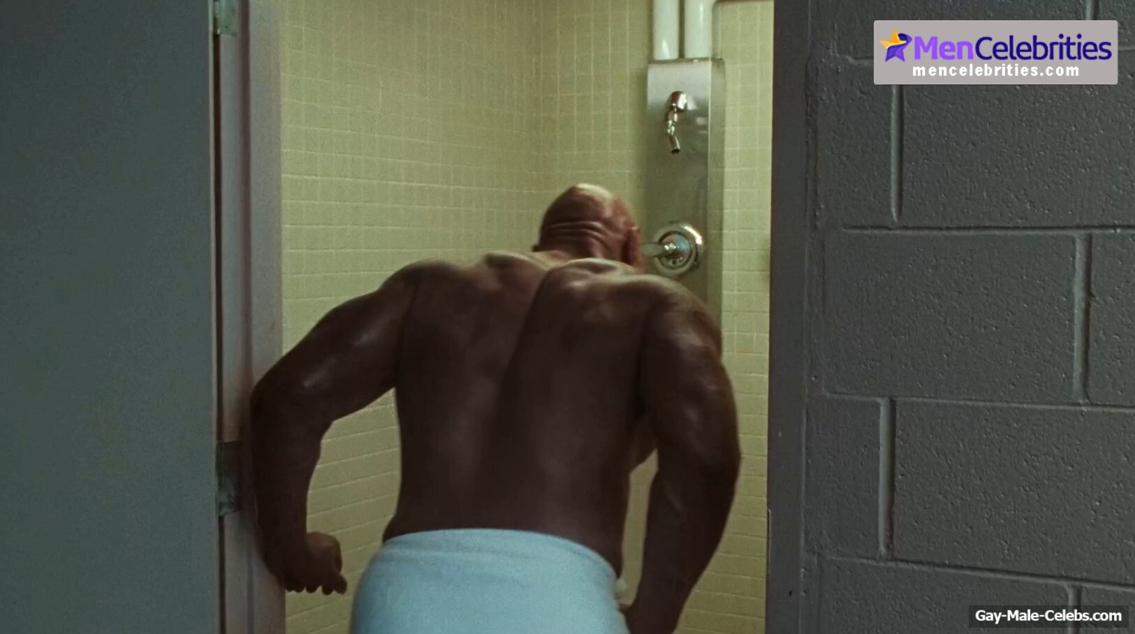 Dwayne Johnson shirtles in The Smashing Machine