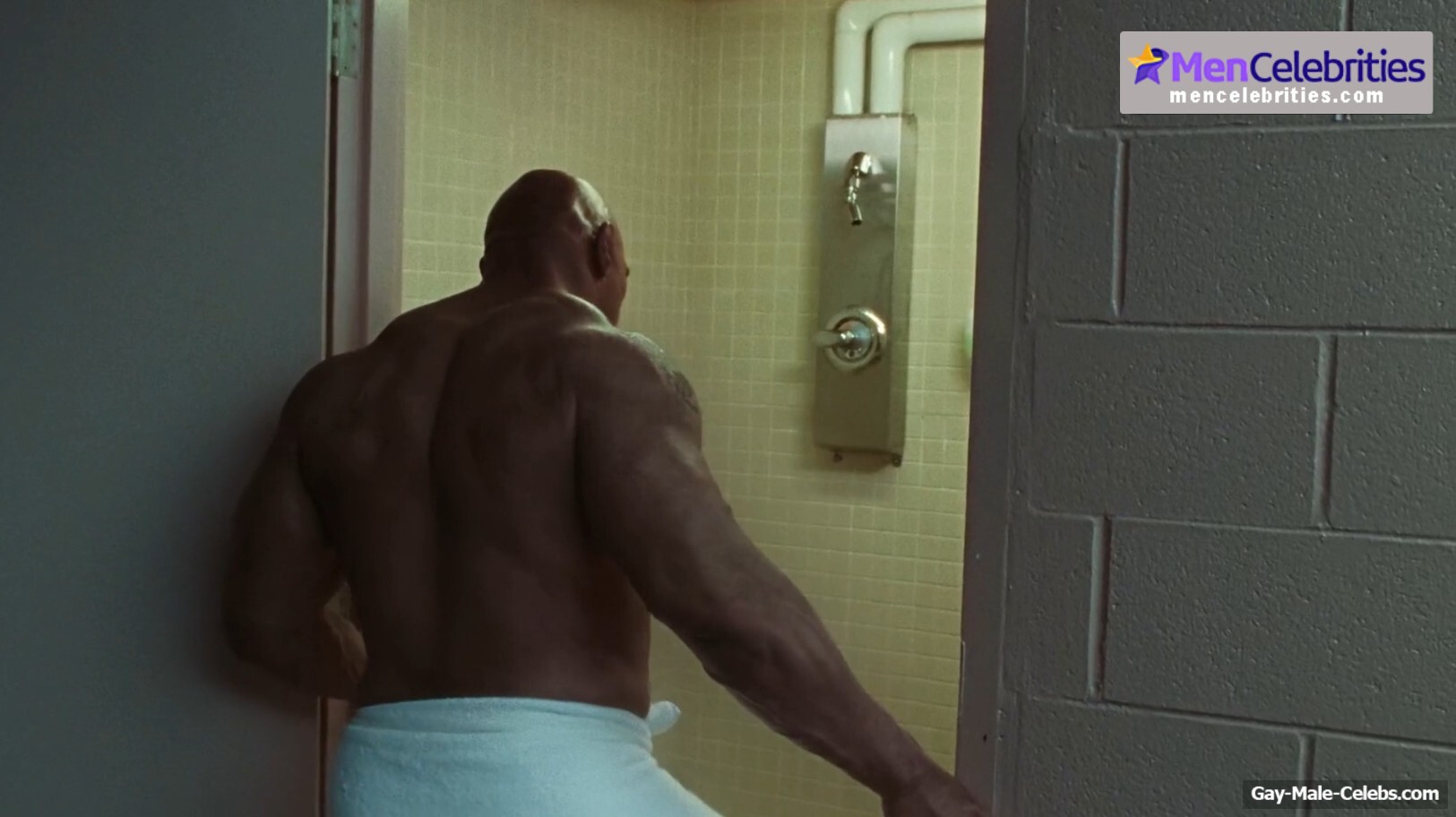 Dwayne Johnson shirtles in The Smashing Machine