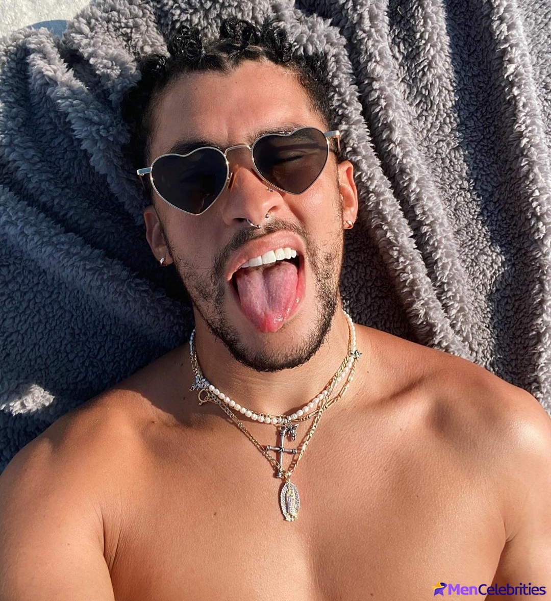 Bad Bunny cock bulge and erotic pics