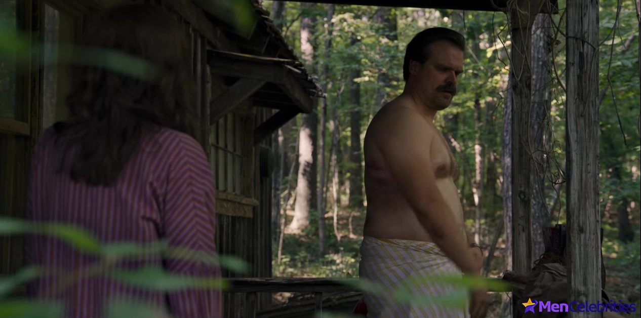 David Harbour shirtless