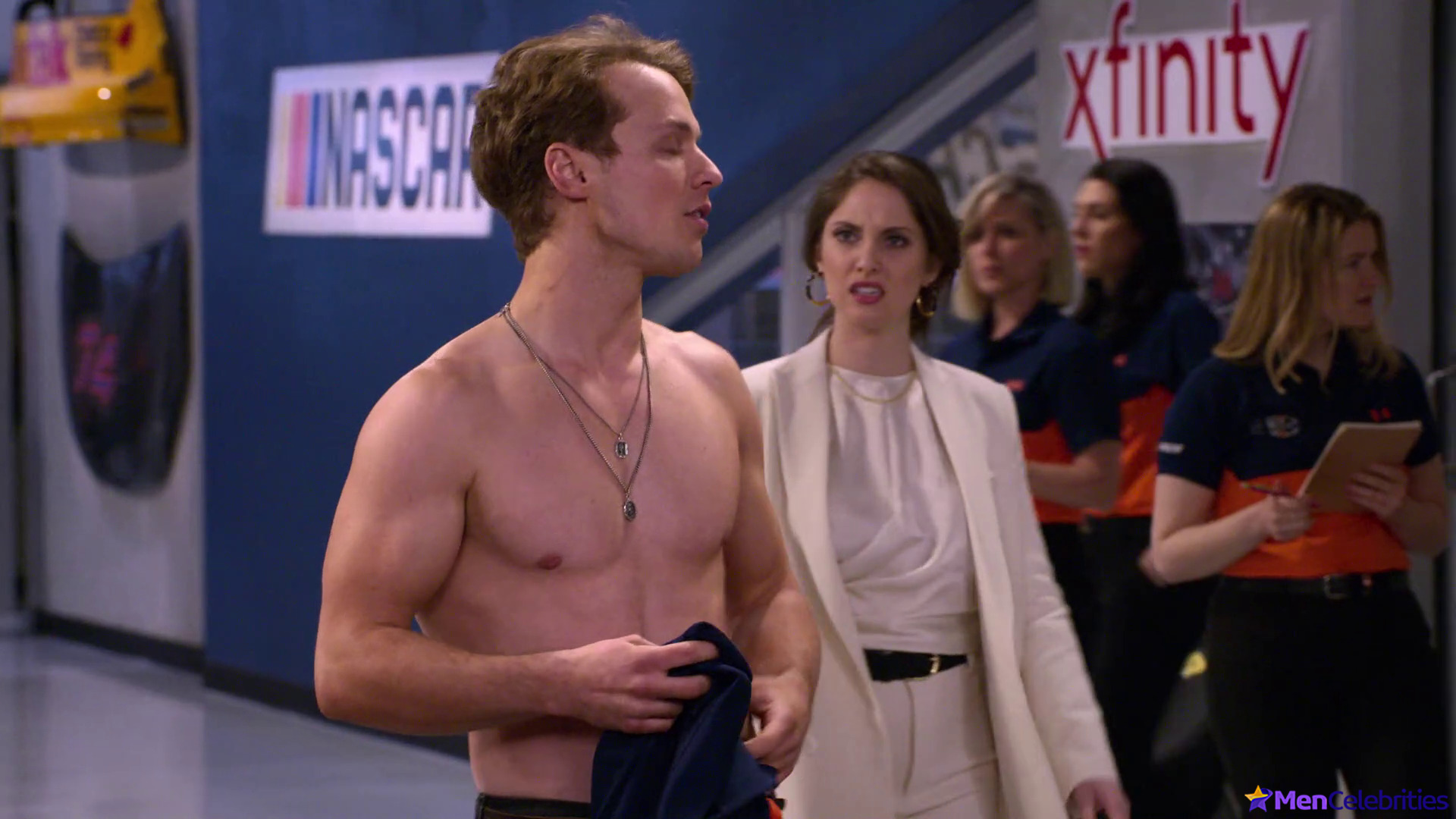 Freddie Stroma shirtless