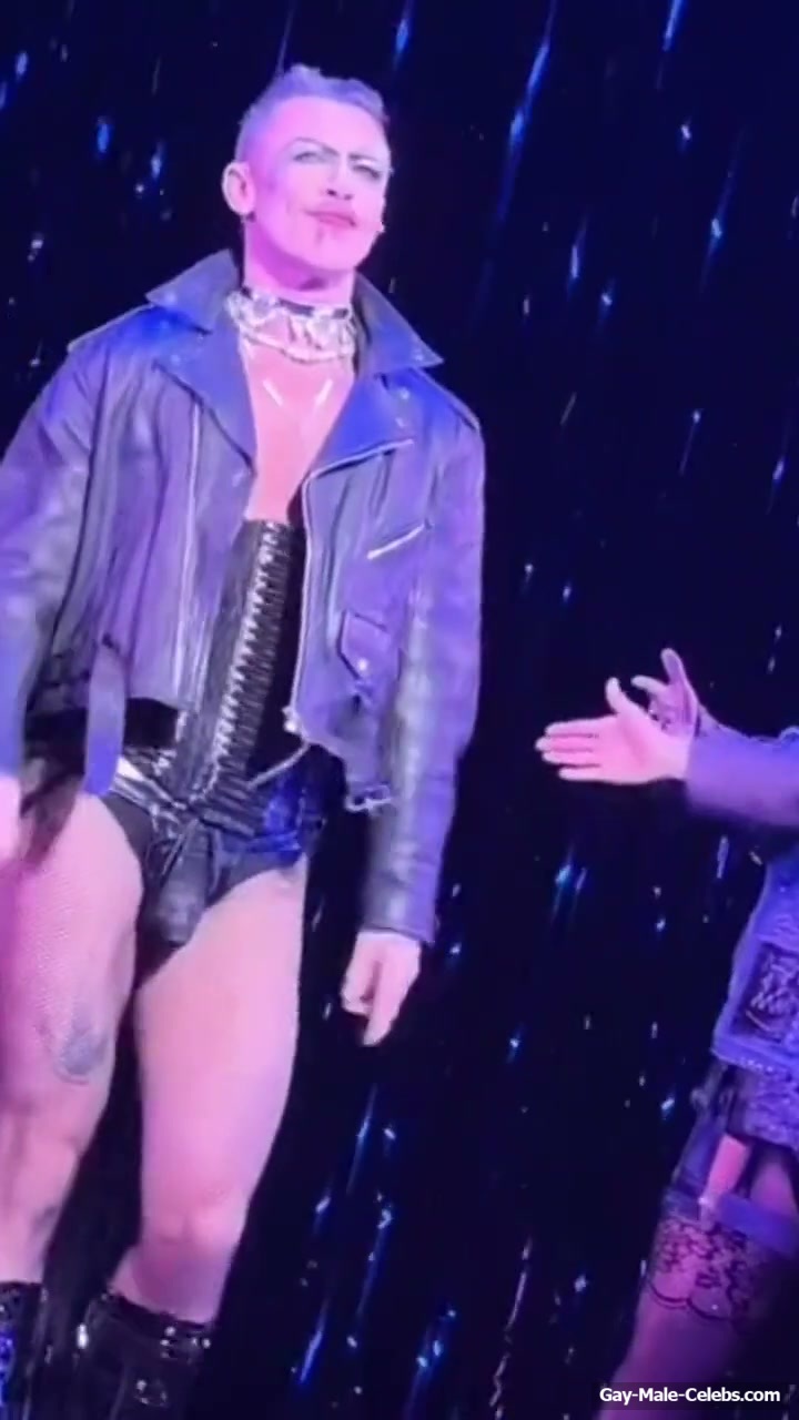 Luke Evans huge penis bulge erotic show