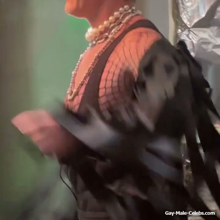 Luke Evans huge penis bulge erotic show