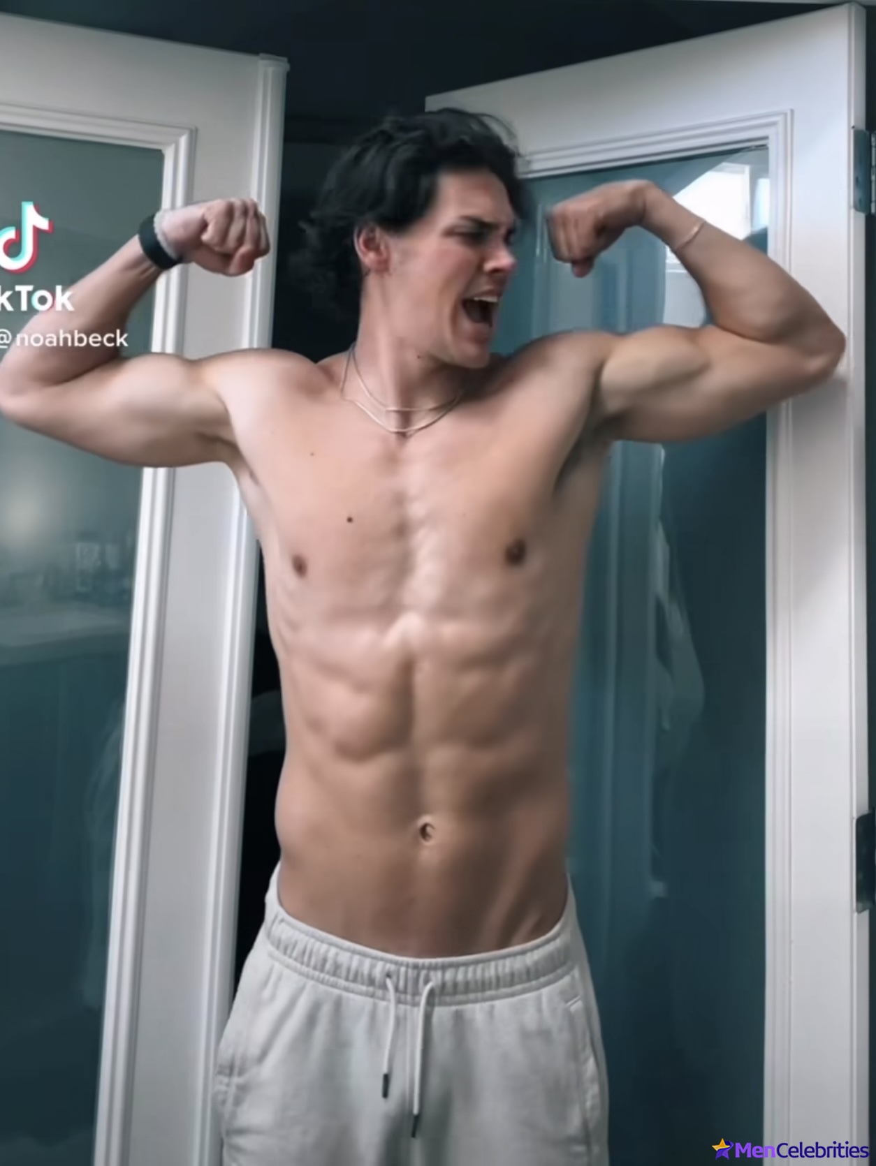 Noah Beck nude and wet underwear photos