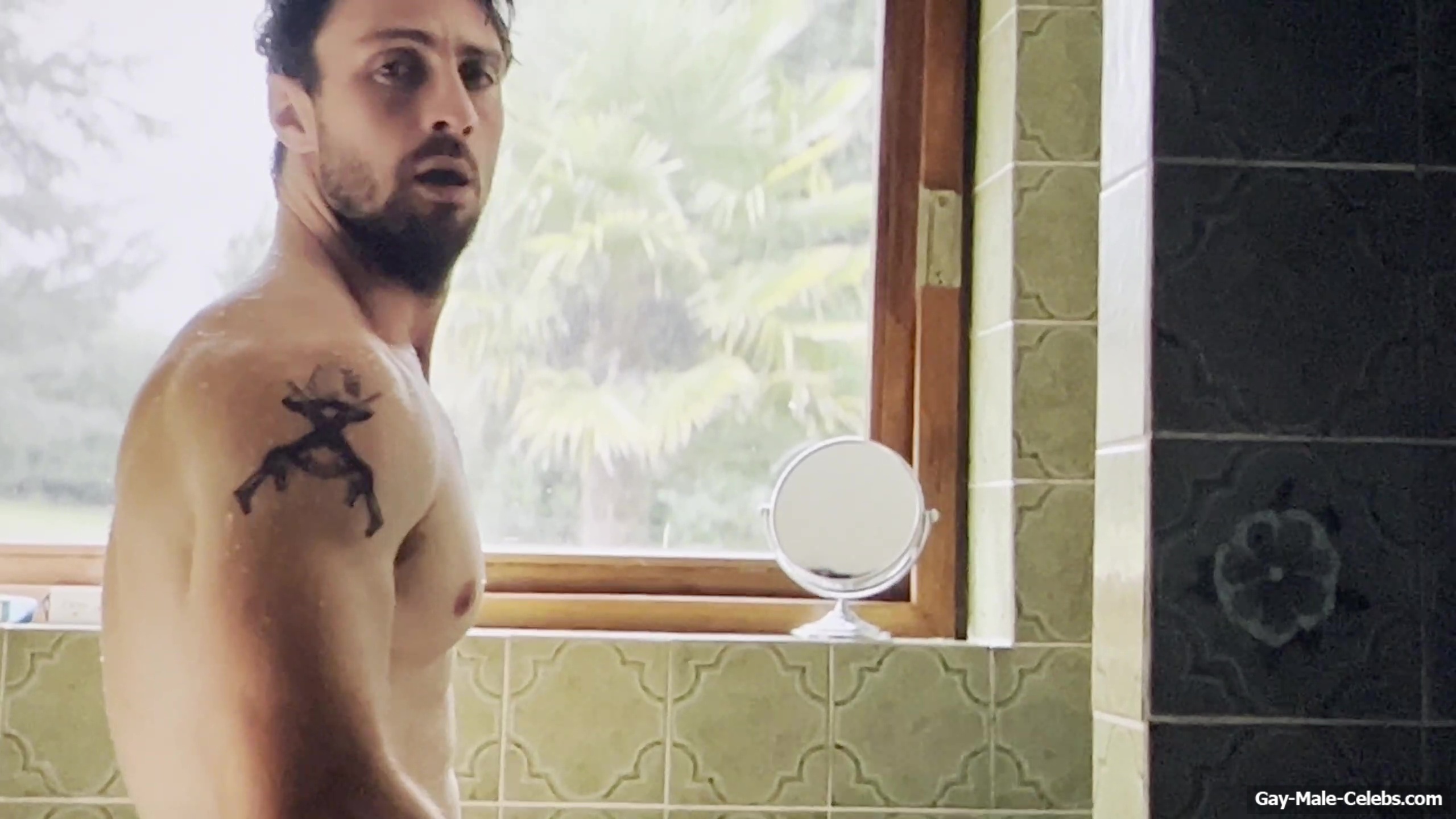 Aaron Taylor-Johnson nude shower scene in Fuze