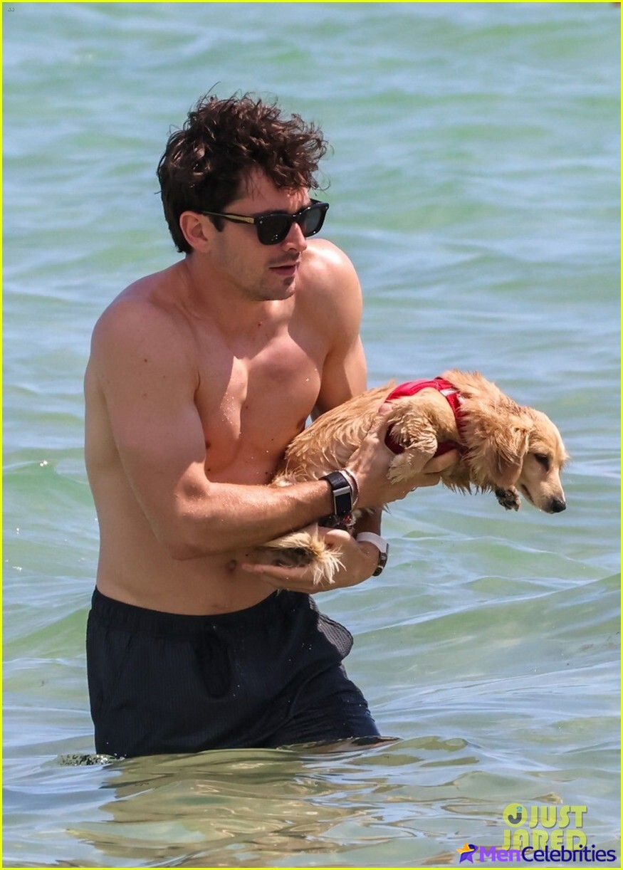 Charles Leclerc Caught Shirtless in Miami