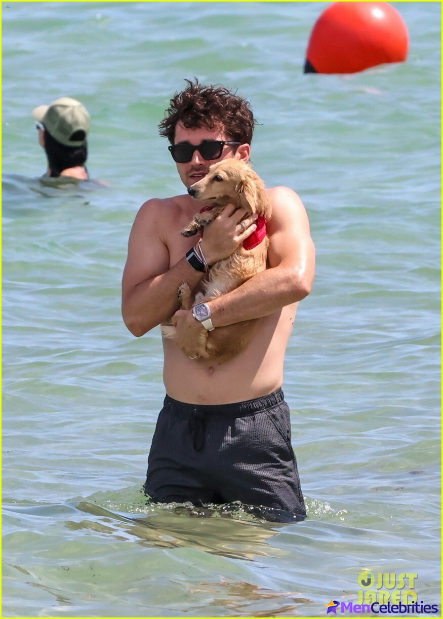 Charles Leclerc Caught Shirtless in Miami