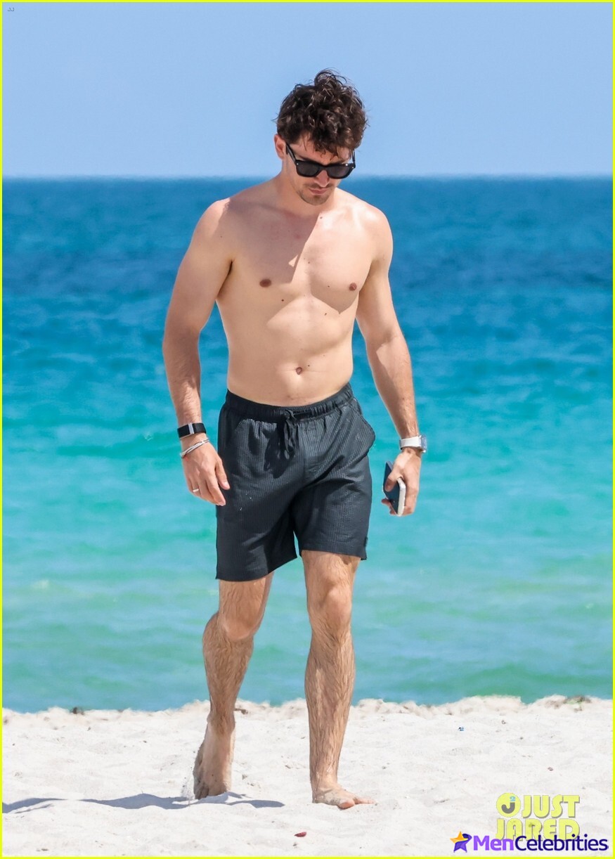 Charles Leclerc Caught Shirtless in Miami
