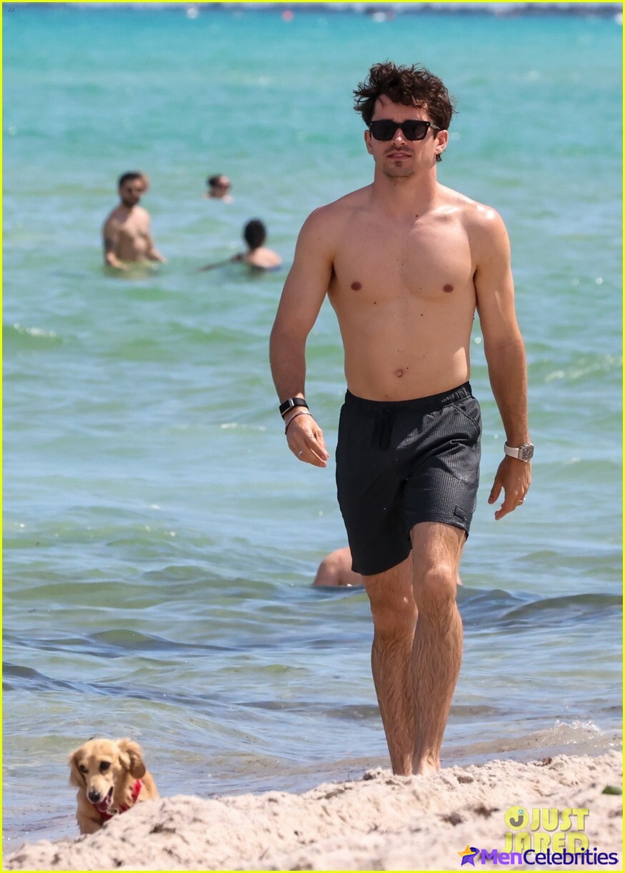 Charles Leclerc Caught Shirtless in Miami