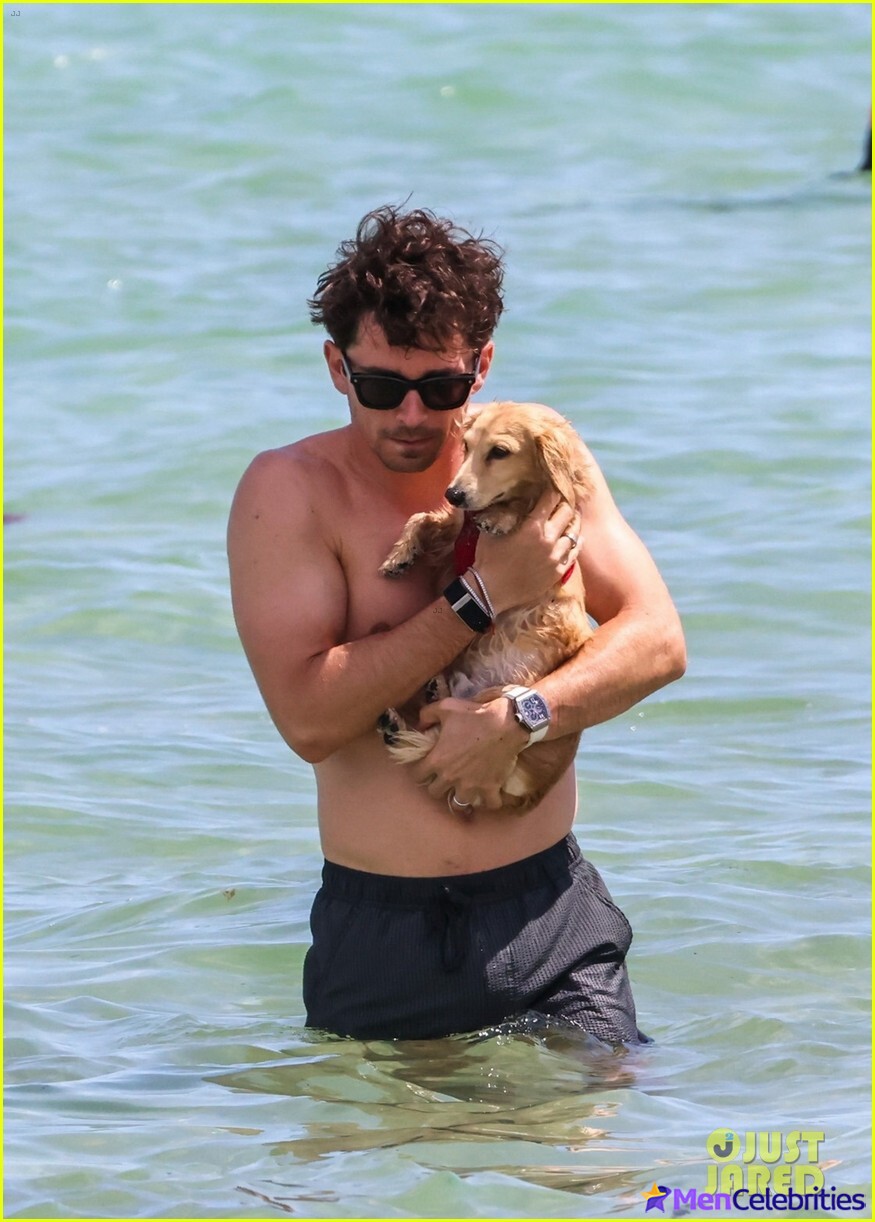 Charles Leclerc Caught Shirtless in Miami