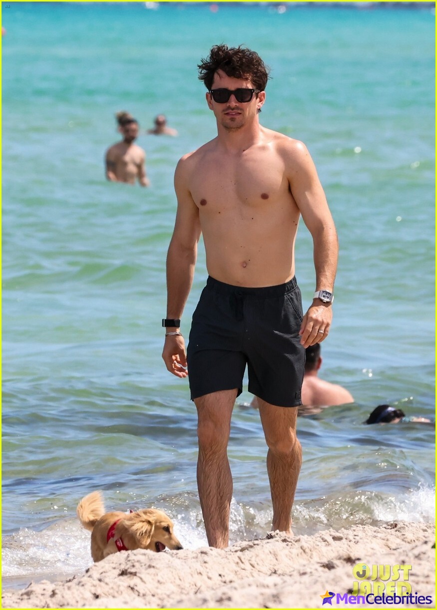 Charles Leclerc Caught Shirtless in Miami
