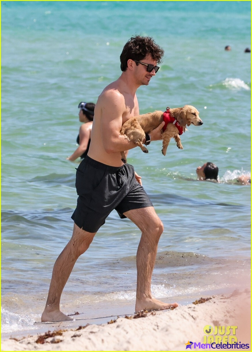 Charles Leclerc Caught Shirtless in Miami