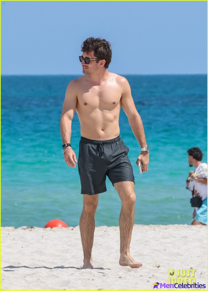 Charles Leclerc Caught Shirtless in Miami