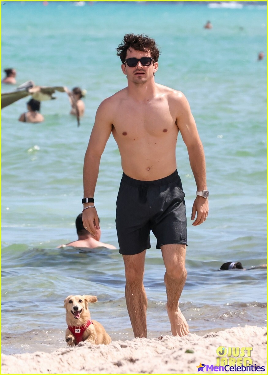 Charles Leclerc Caught Shirtless in Miami