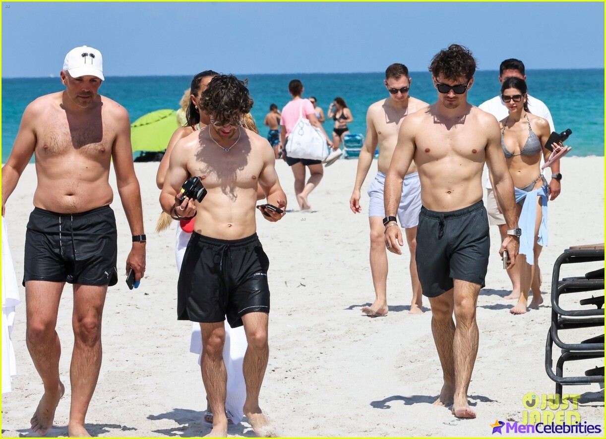 Charles Leclerc Caught Shirtless in Miami