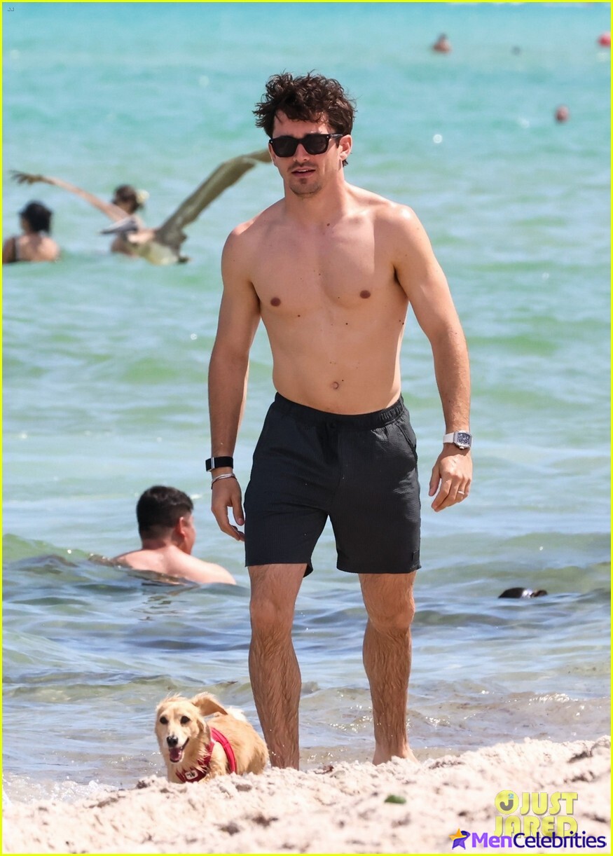 Charles Leclerc Caught Shirtless in Miami