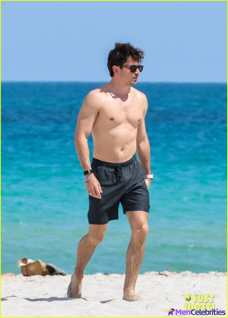 Charles Leclerc Caught Shirtless in Miami