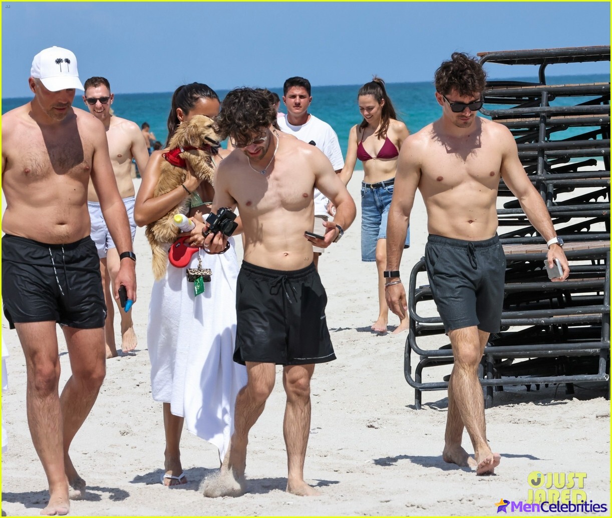 Charles Leclerc Caught Shirtless in Miami