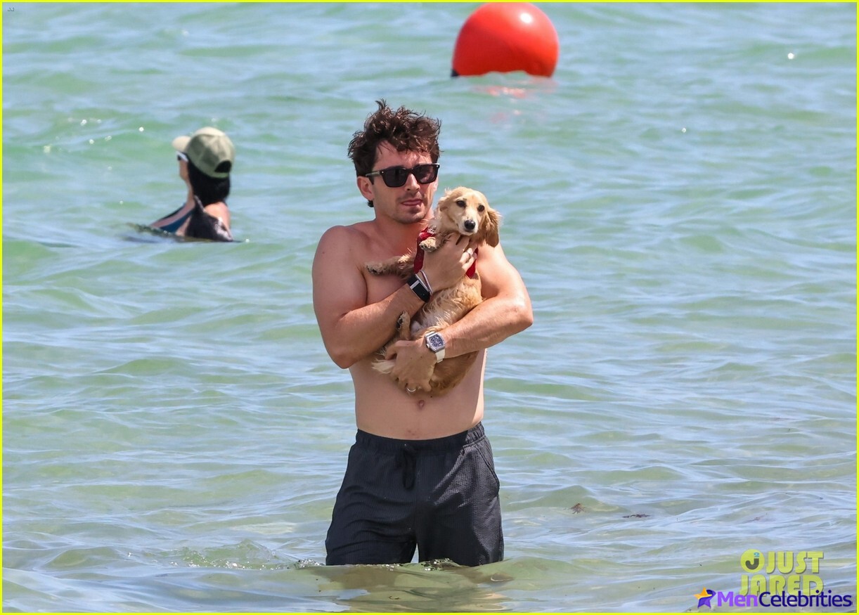 Charles Leclerc Caught Shirtless in Miami
