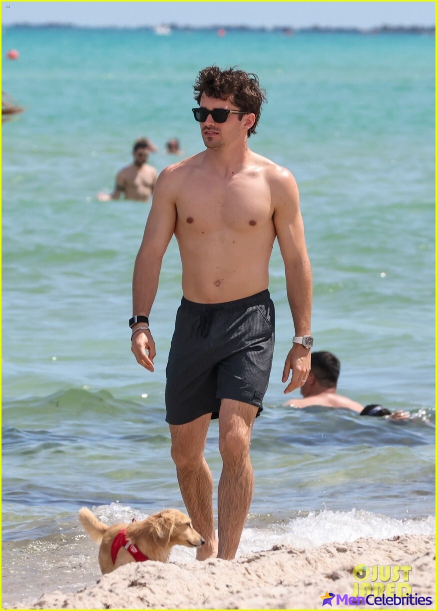 Charles Leclerc Caught Shirtless in Miami