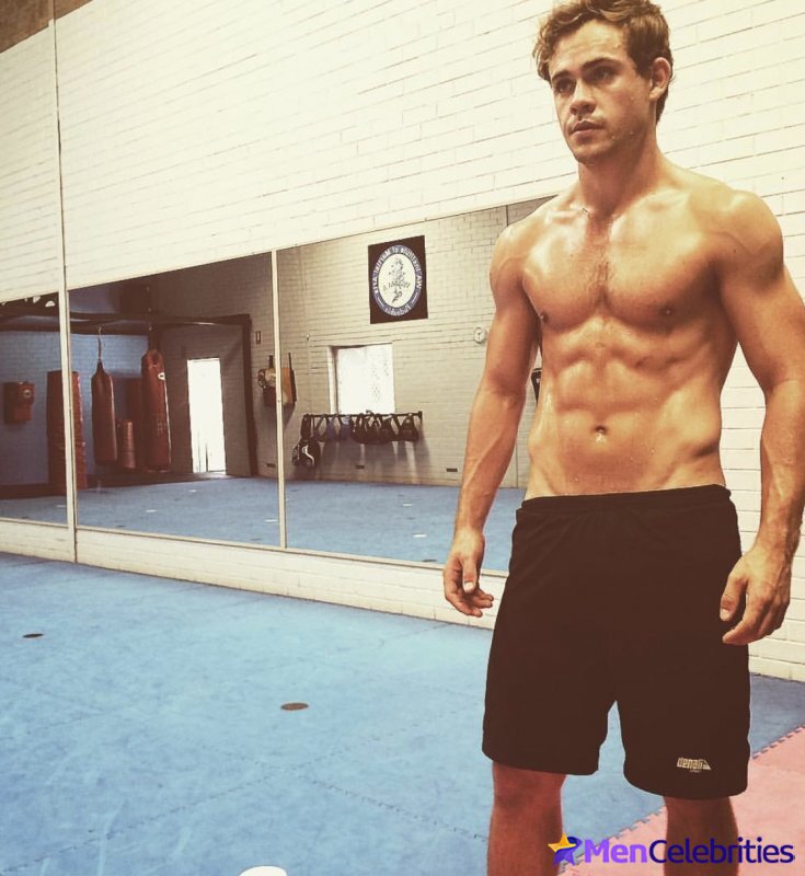 Dacre Montgomery shirtless