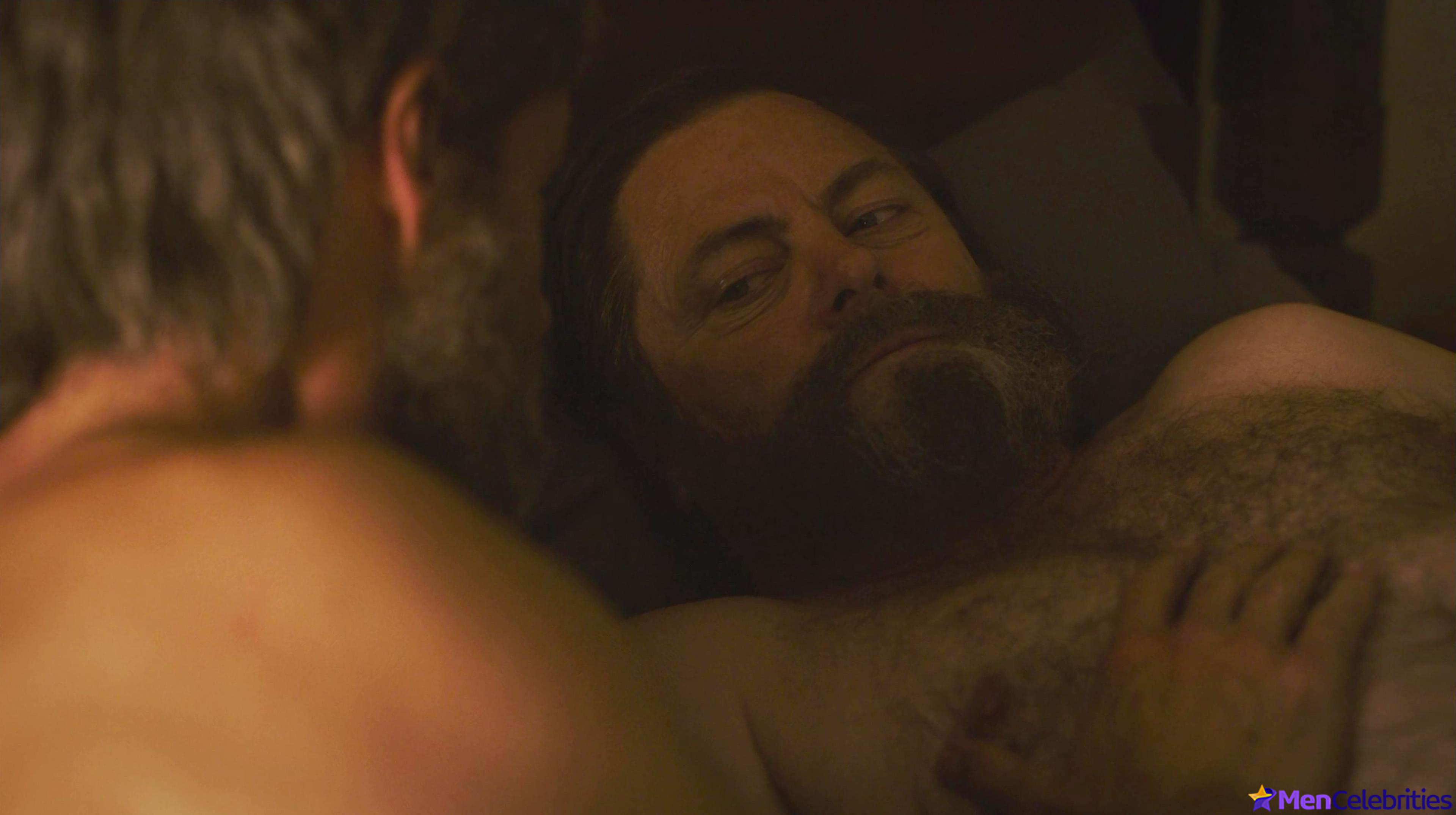Nick Offerman nude cock and gay sex scenes