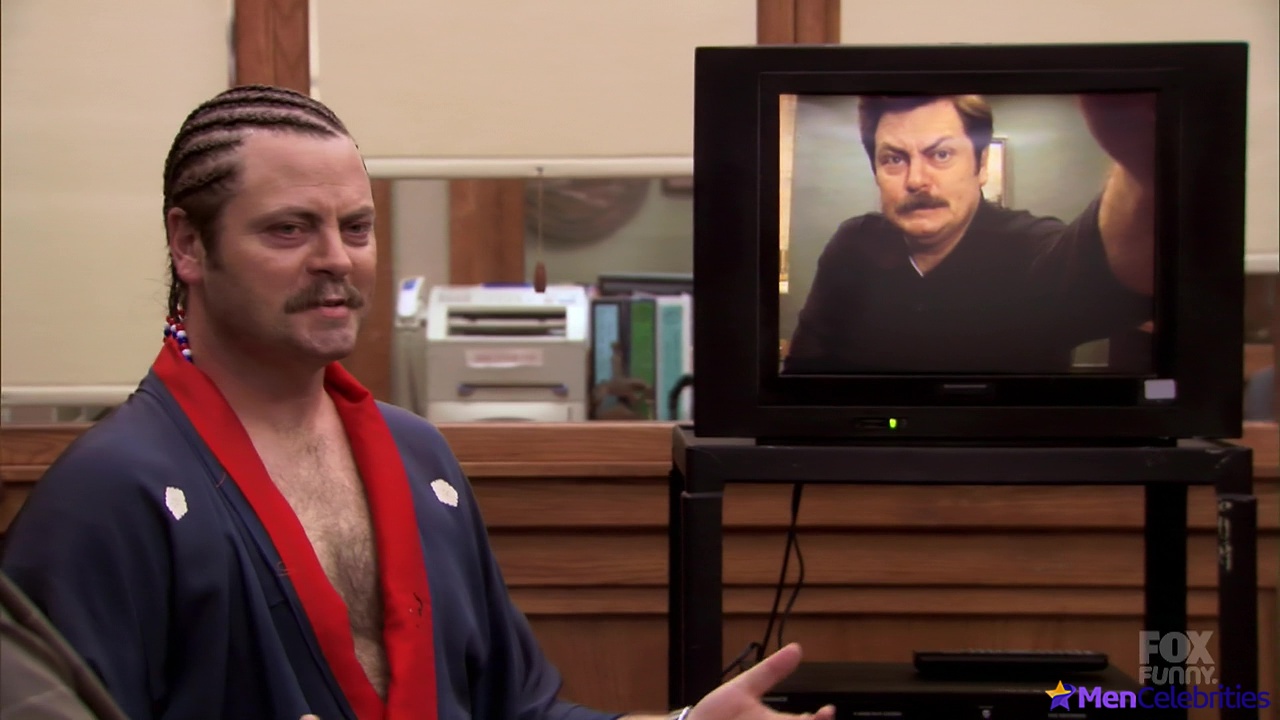 Nick Offerman nude cock and gay sex scenes