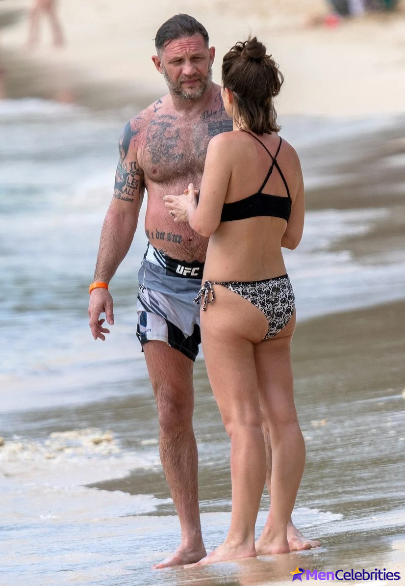 Tom Hardy Goes Shirtless During a Beach Day in Barbados