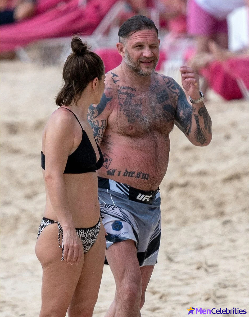 Tom Hardy Goes Shirtless During a Beach Day in Barbados