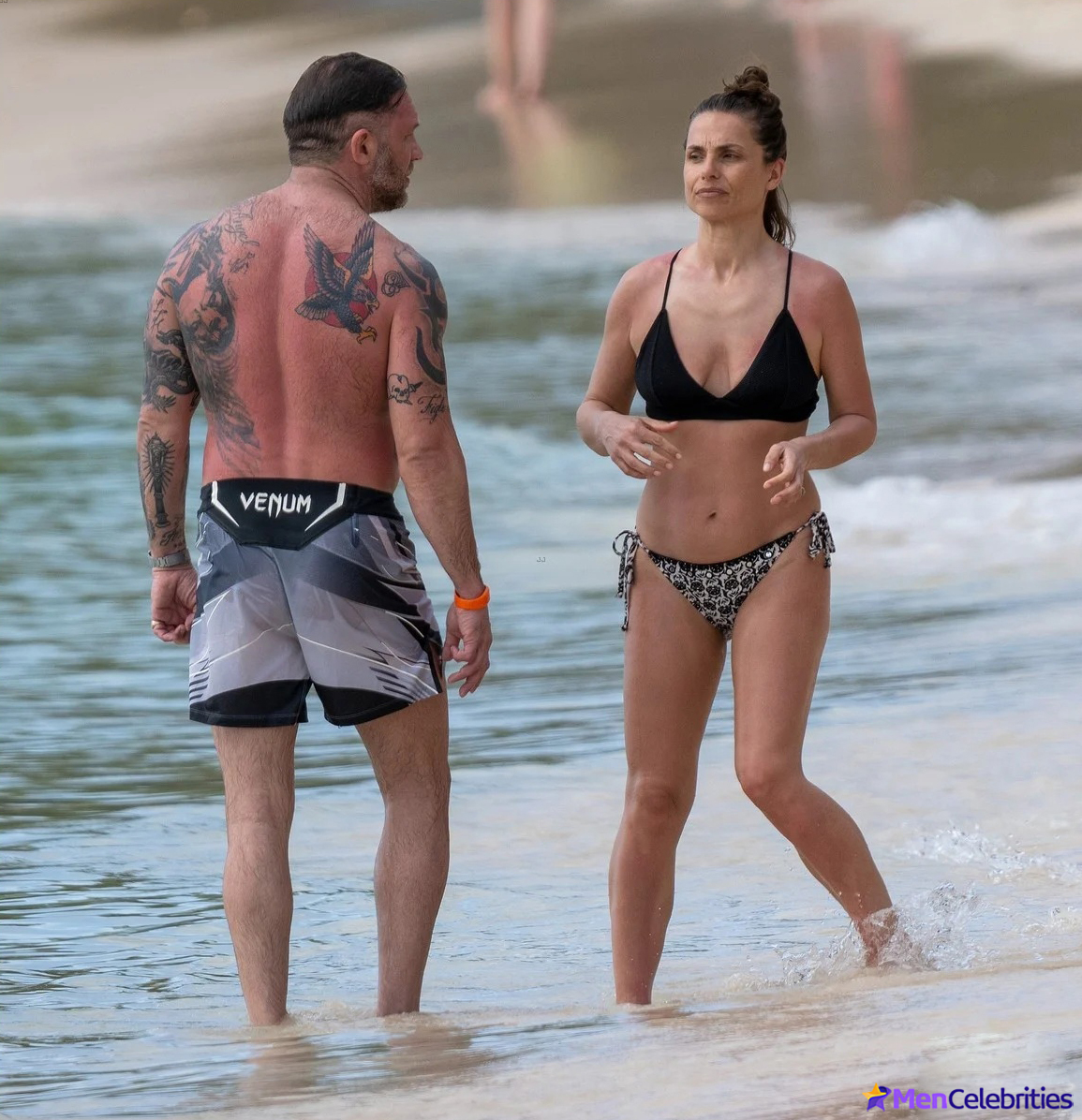 Tom Hardy Goes Shirtless During a Beach Day in Barbados
