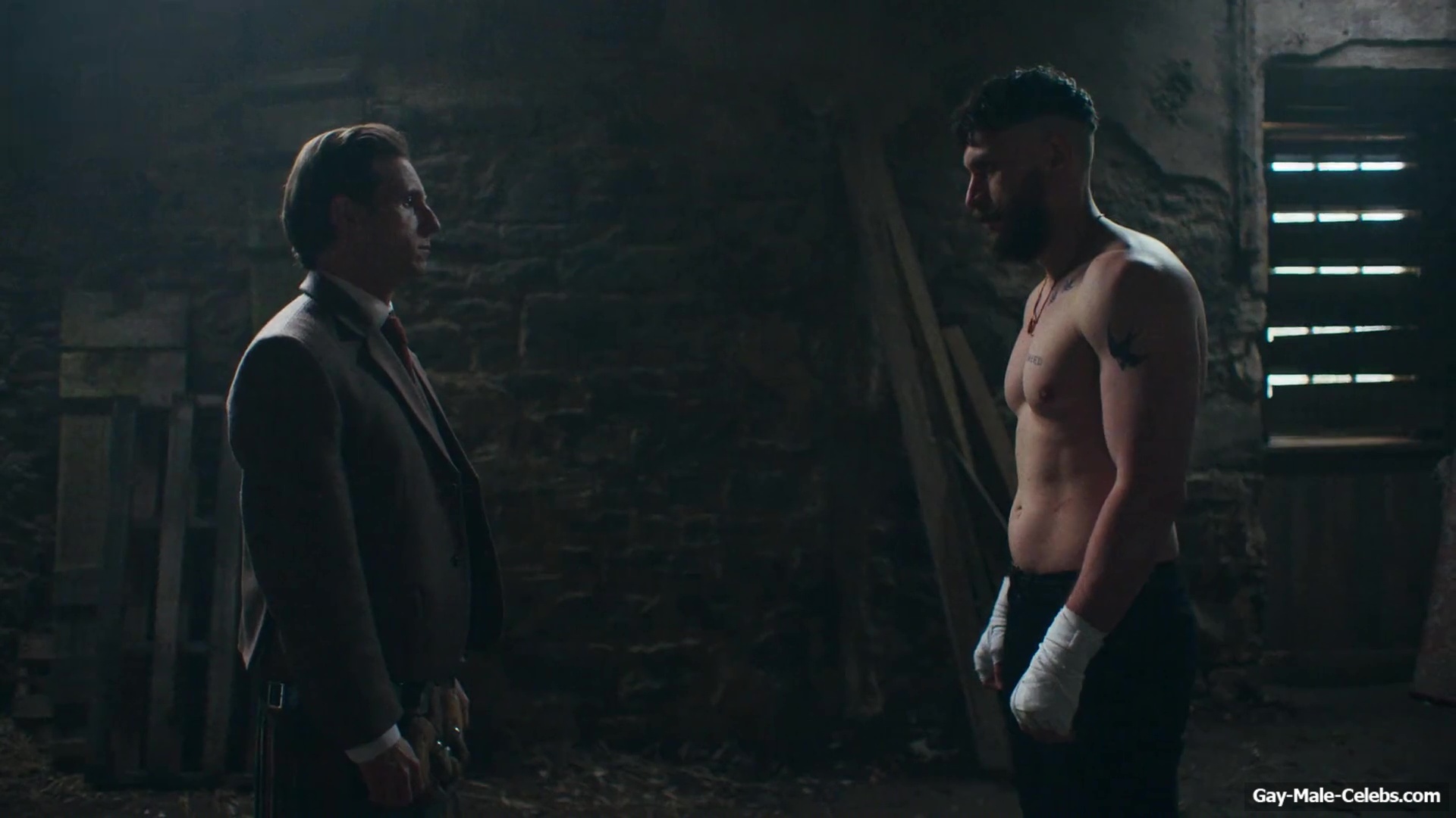 Richard Gadd shirtless in Half Man 2026
