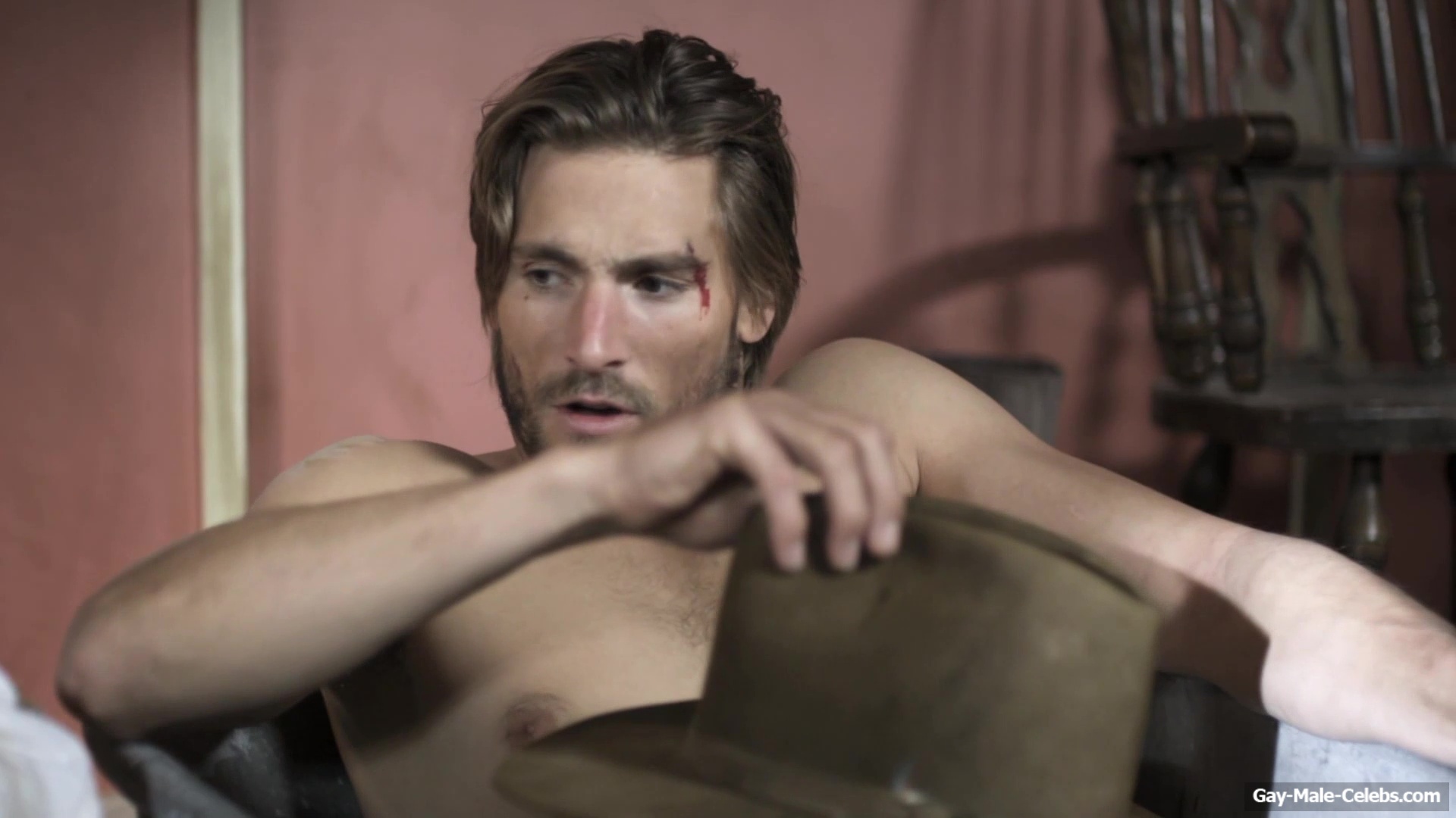 Andrew W Walker Nude Bath Scenes in The Gundown