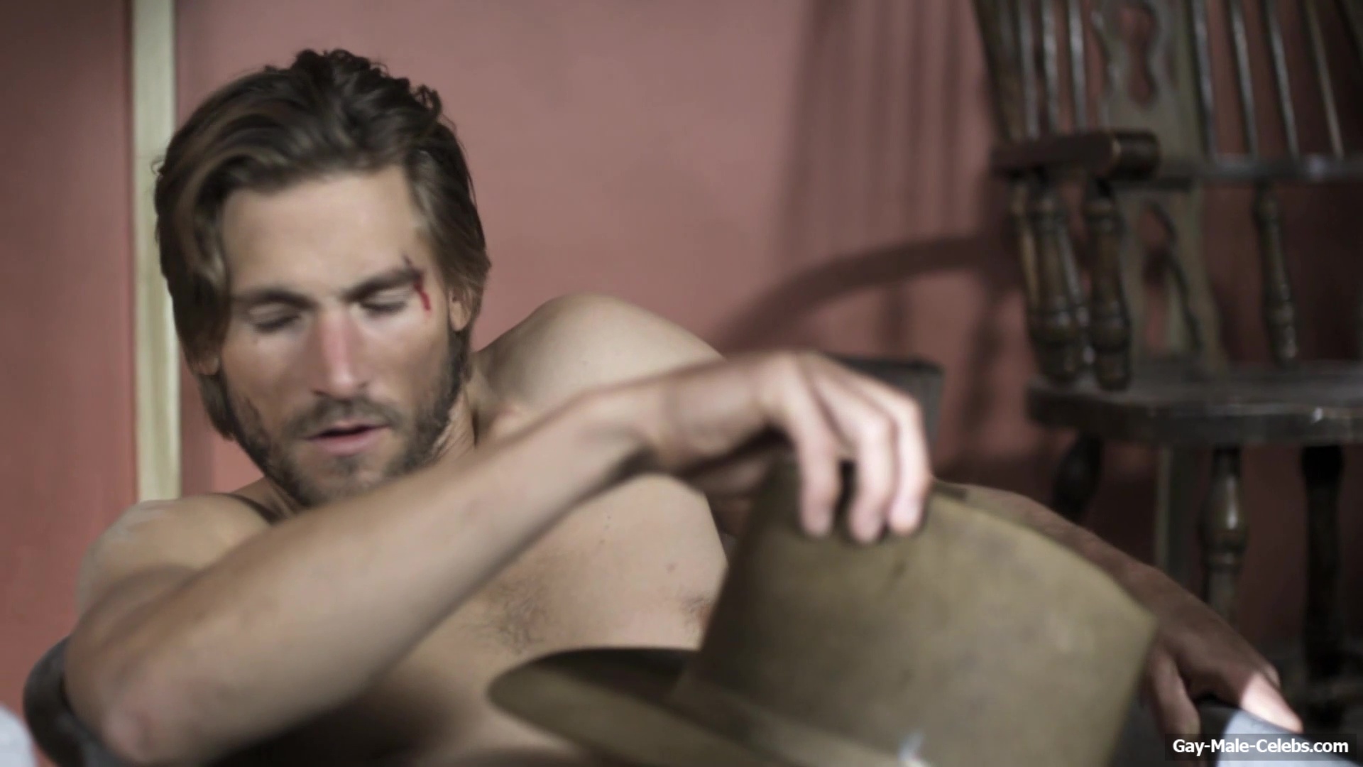 Andrew W Walker Nude Bath Scenes in The Gundown