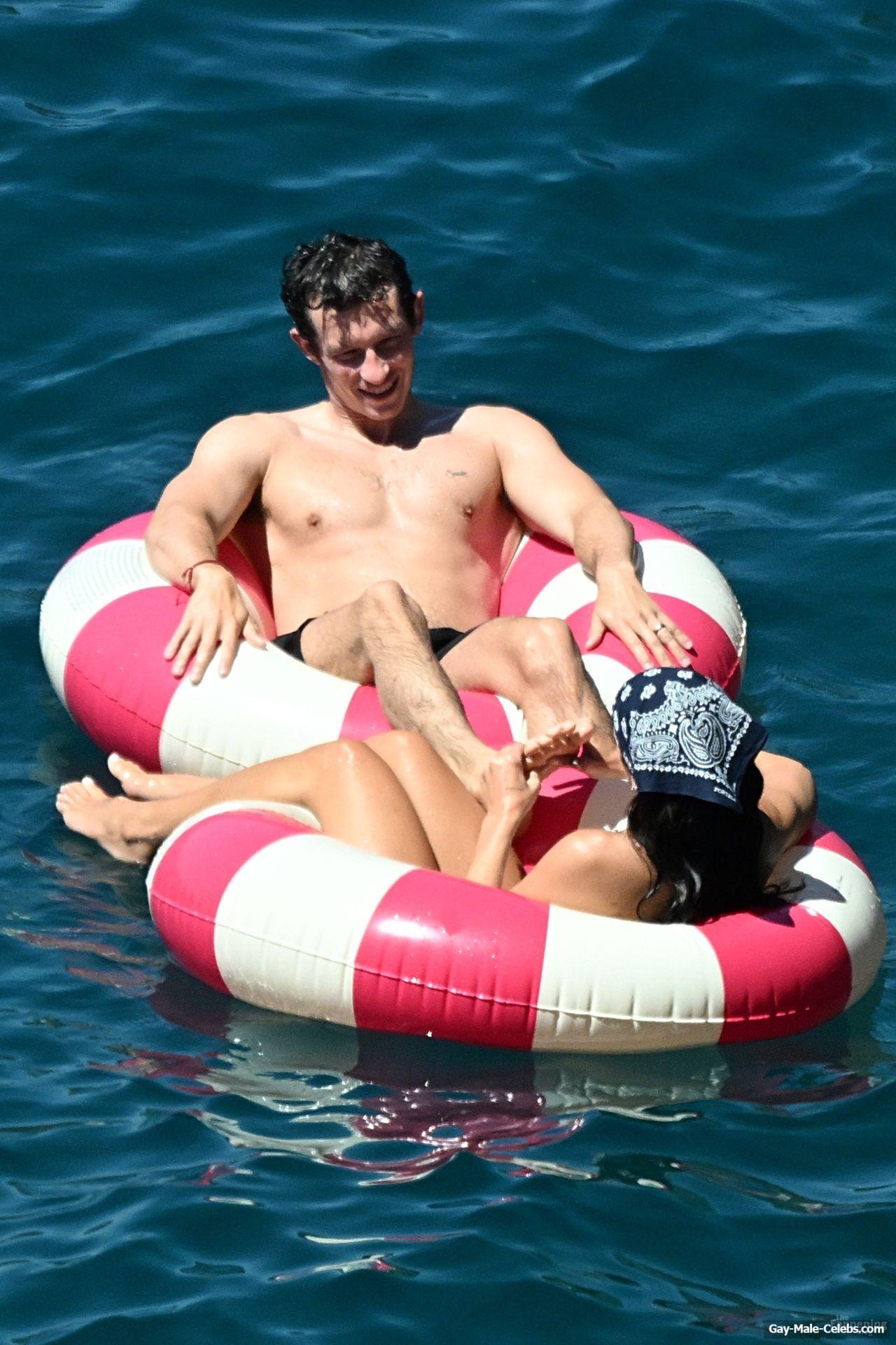 Callum Turner shirtless beach pics
