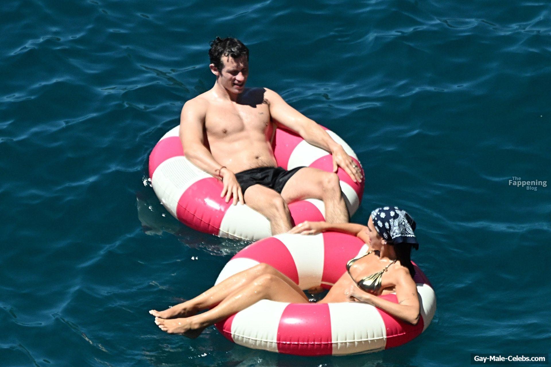 Callum Turner shirtless beach pics