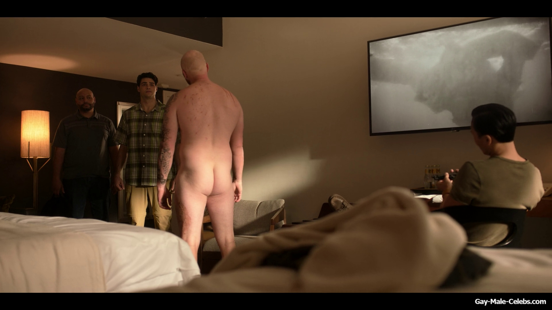 Christian Jadah bare bum