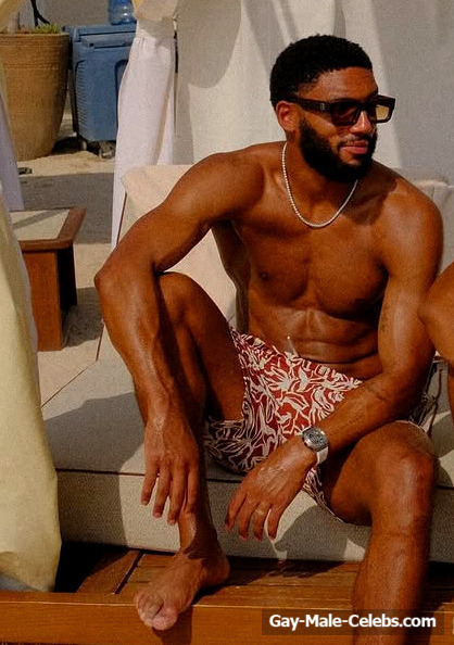 Joe Gomez shirtless