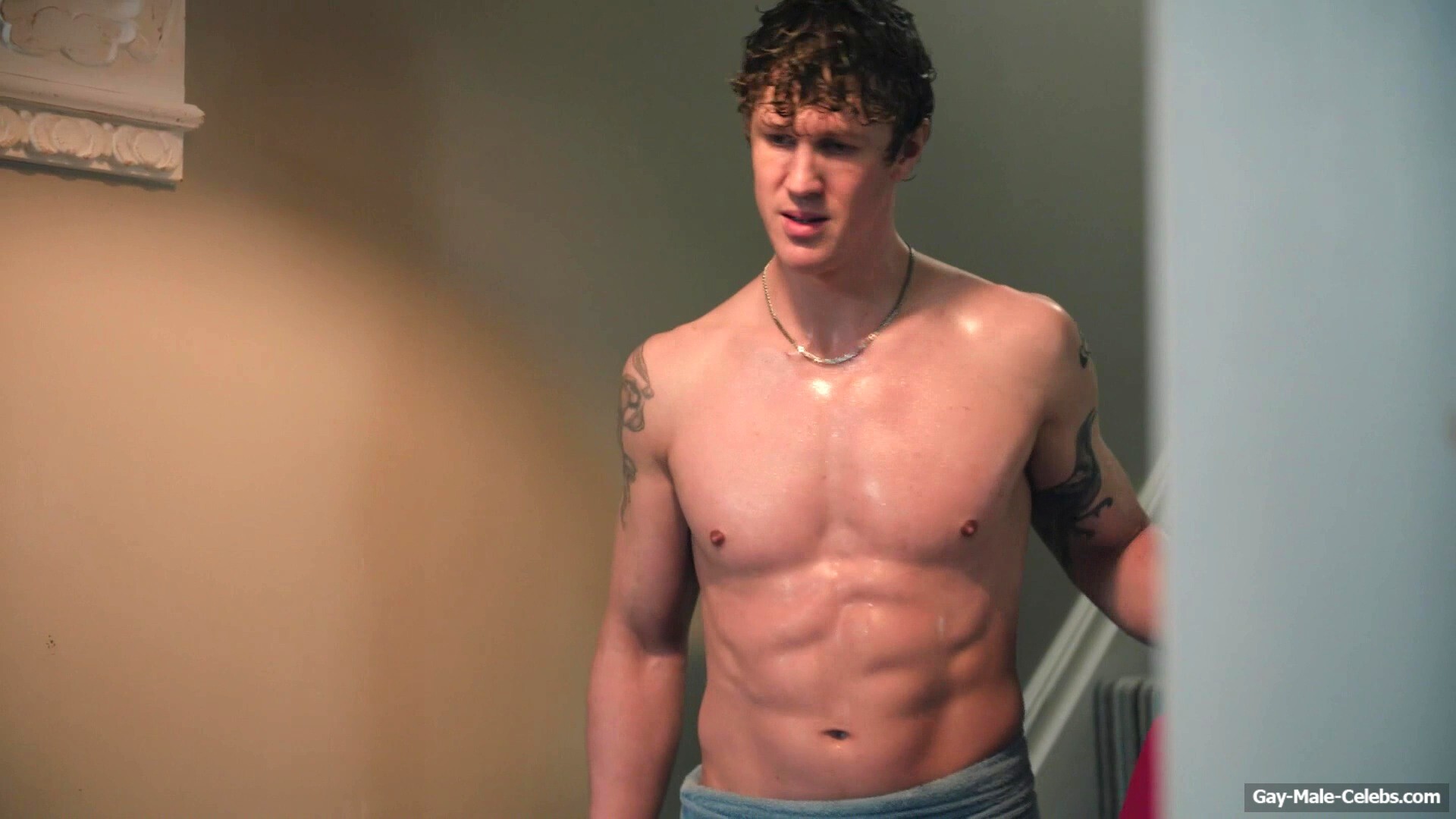 Joseph Evans shirtless