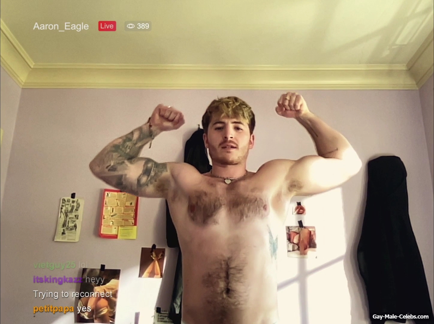 Kieron Moore shirtless