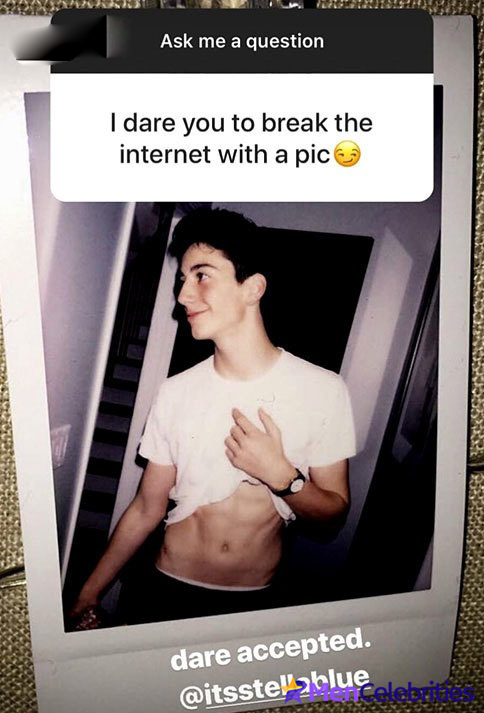 Milo Manheim shirtless and penis bulge pics