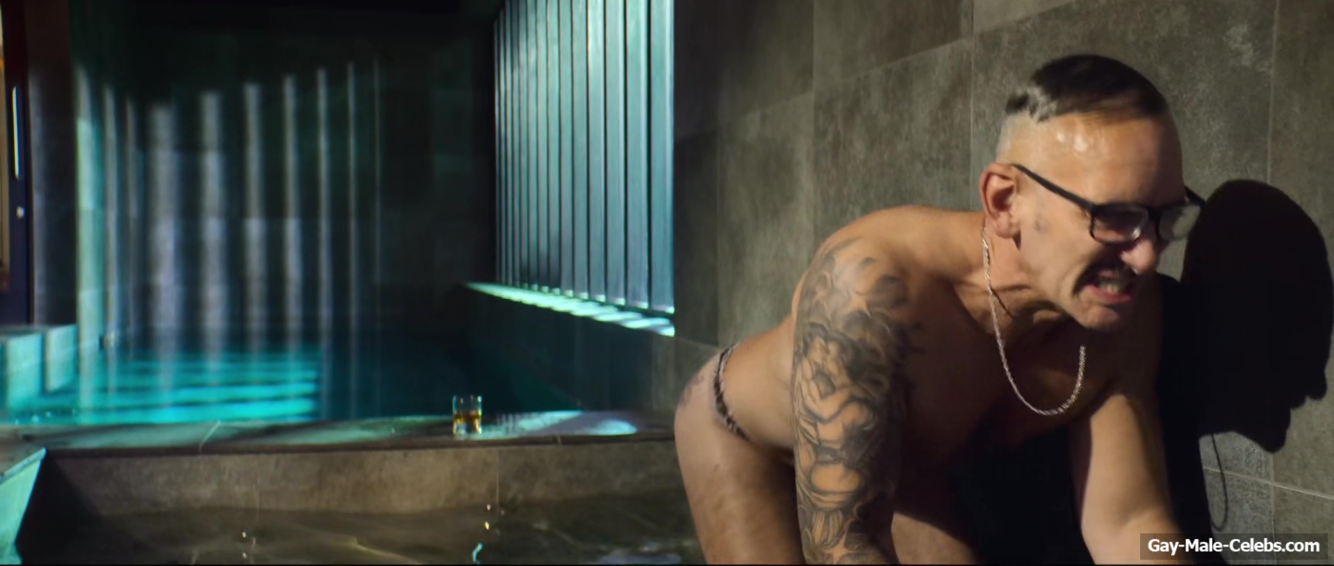 Neil Ashton Bulge and Butt In Leopard String in Brassic