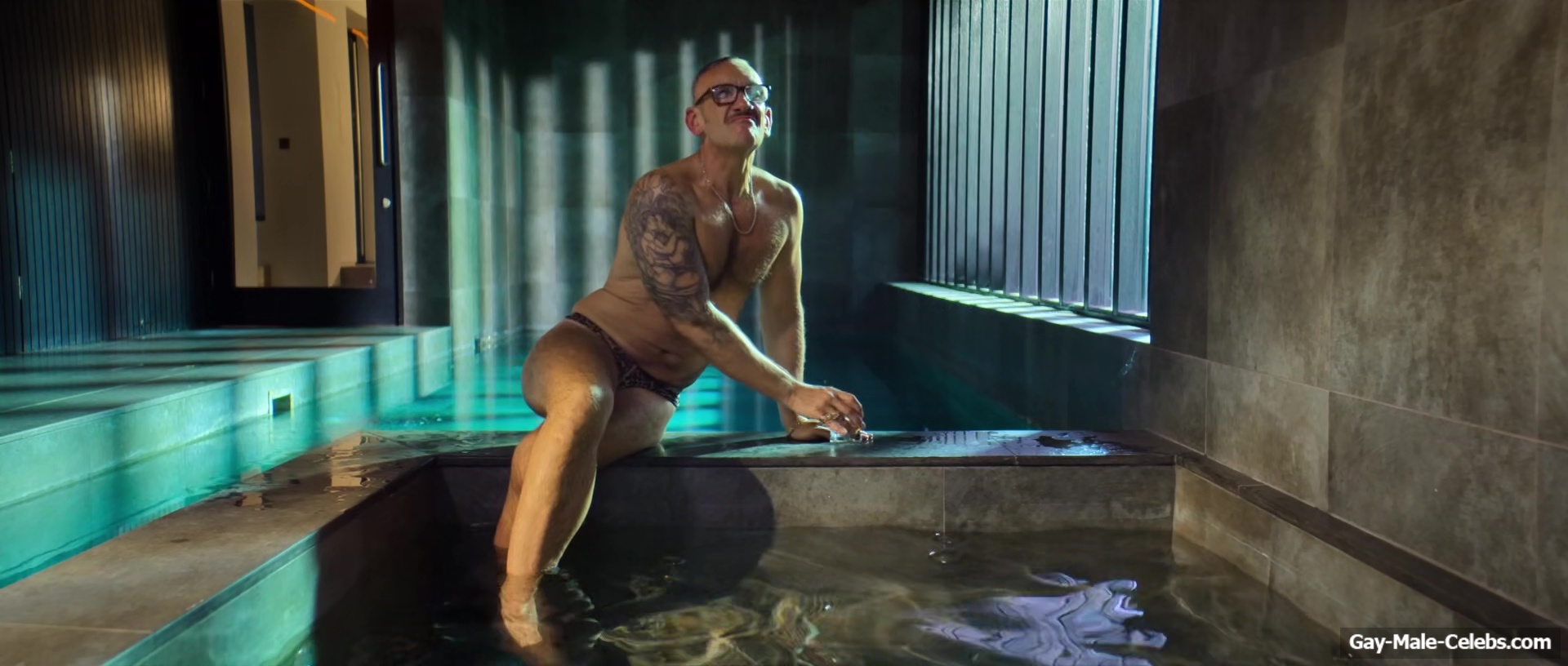 Neil Ashton Bulge and Butt In Leopard String in Brassic