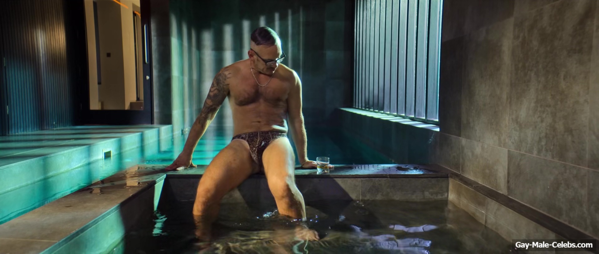 Neil Ashton Bulge and Butt In Leopard String in Brassic